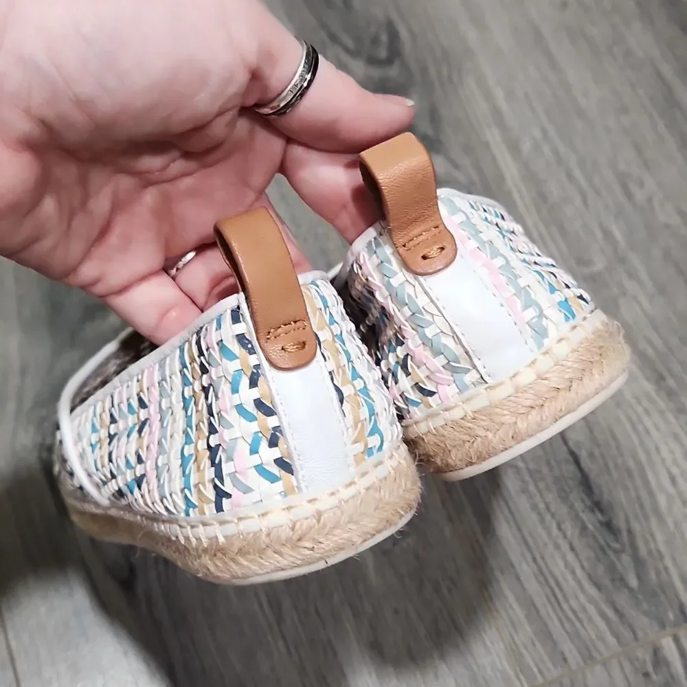 Gentle Soul By Kenneth Cole Pastel Woven Lizzy A-Line Espadrille Loafers